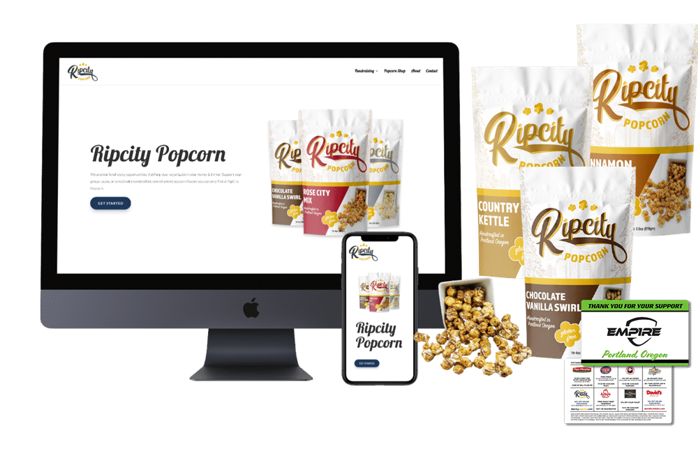 Online fundraising with rip city popcorn